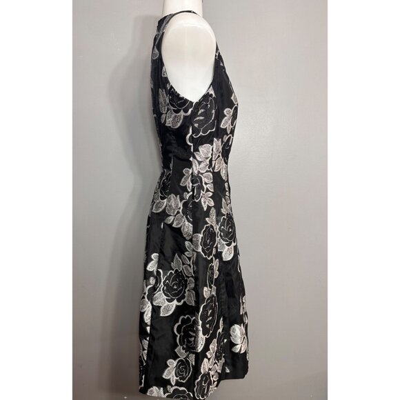 Prabal Gurung Dresse Black Silver Floral Jacquard Mini Dress 4 - Picture 6 of 14